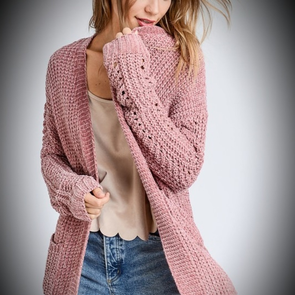 Love Tree Fashion Mauve Cardigan